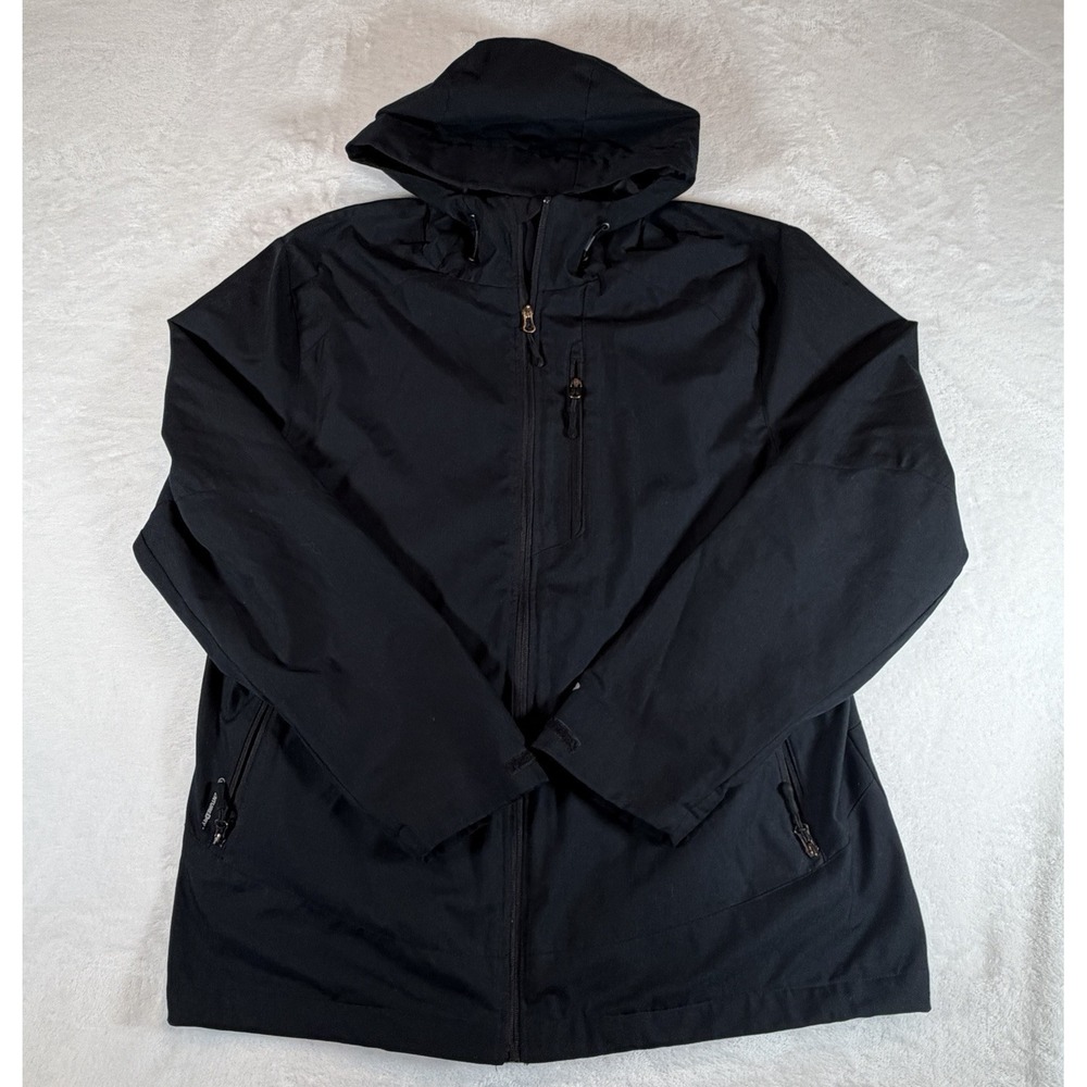 Champion Jacket Men's Sz L Black Stretch Long Sleeve Pockets Hooded